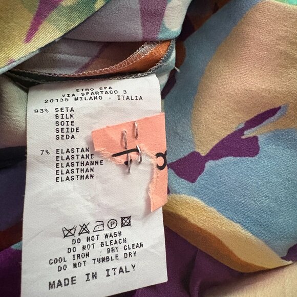 Etro Vintage Set Silk Cardigan and Dress Size M- L - Picture 13 of 13